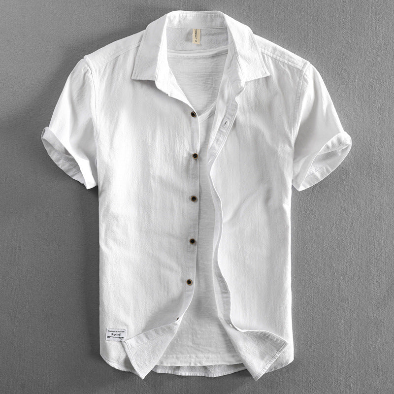 Casual Loose Lapels Half Sleeve shirt For Men