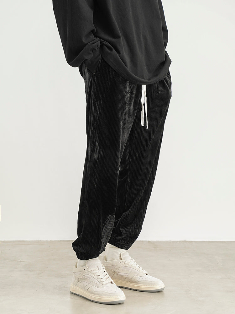 Retro Ice Velvet Loose-fitting Sweatpants Men