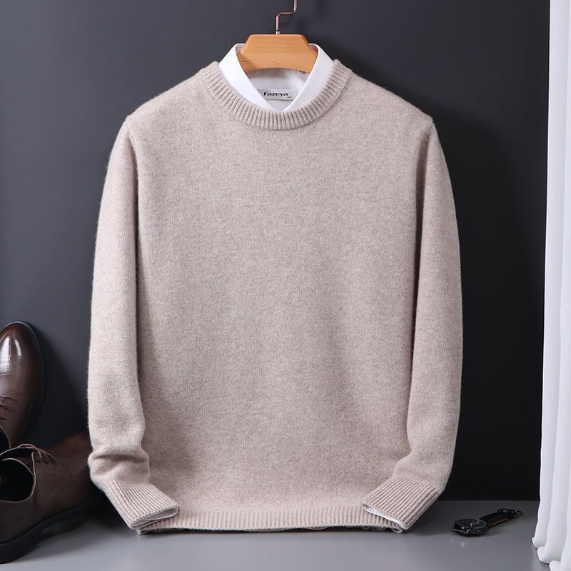 Loose Oversized Knit Bottoming Round Neck Sweater Men