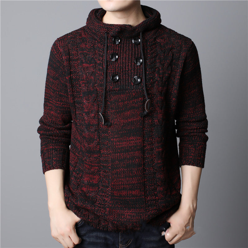 Men's Long-sleeved Thickened Hooded Sweater