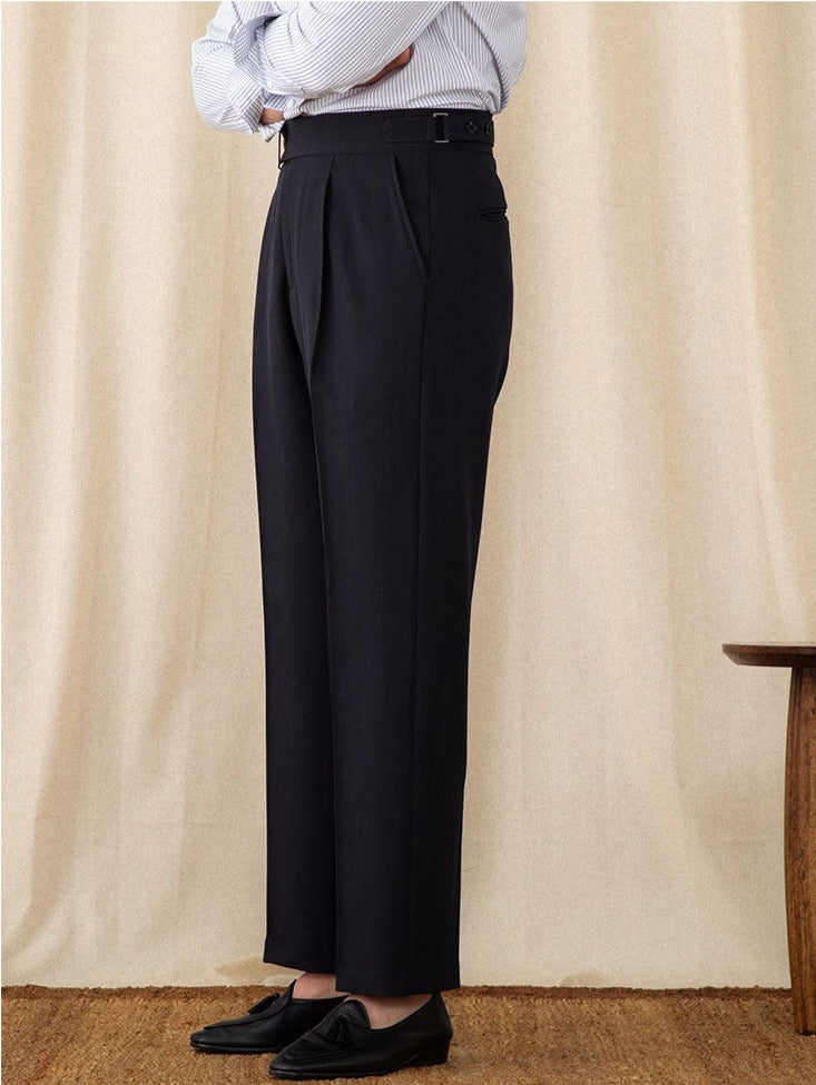 Sicily Pleated Straight Fit Trousers