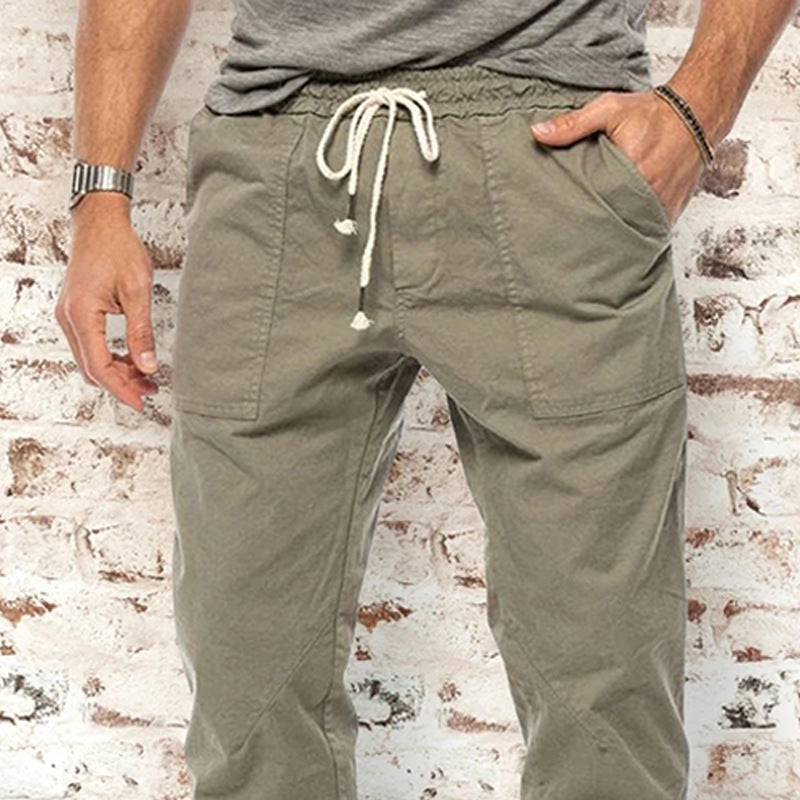 Men's Casual Loose Trousers With Waistband