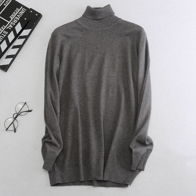 Maglione a collo alto da uomo slim trend studentesco