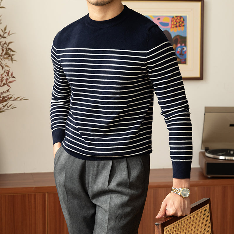 Marina Striped Wool Blend Knitted Jumper