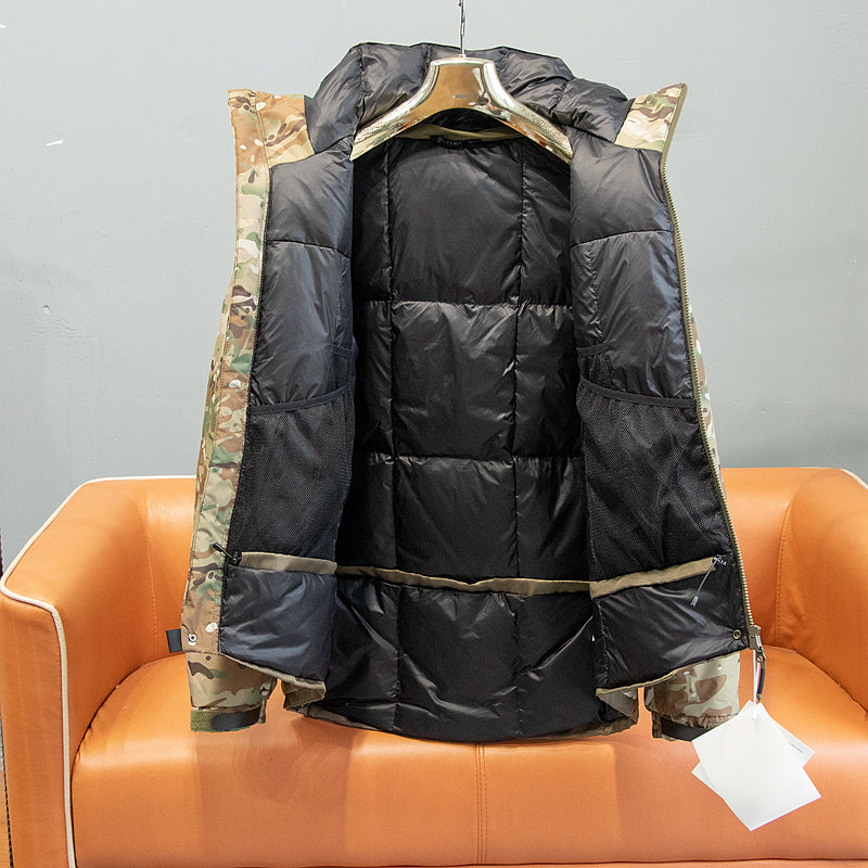 Chaqueta de plumón impermeable térmica para acampar y montañismo al aire libre para hombre