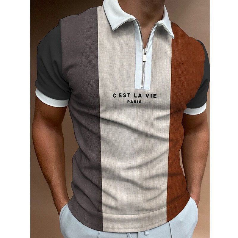 Men's POLO Shirt Printed Short Sleeve T-Shirt