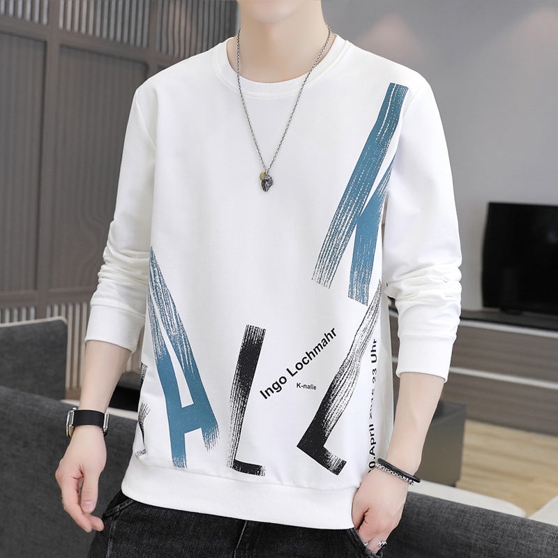 Men's Spring Round Neck Loose Handsome sweater