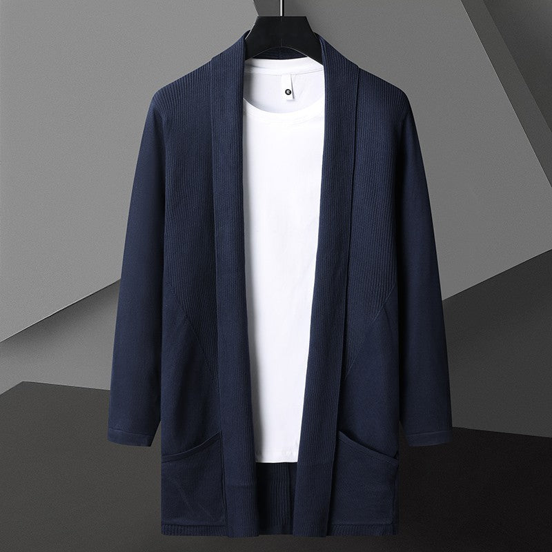 Pull cardigan intégré pour homme