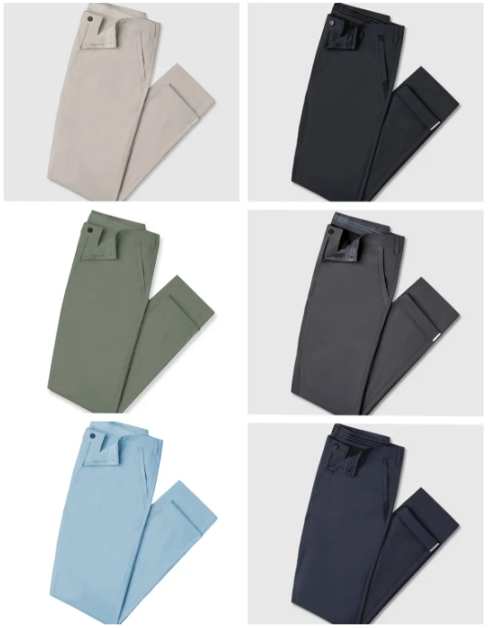 Verano nuevos pantalones de ocio de seda de hielo para hombres