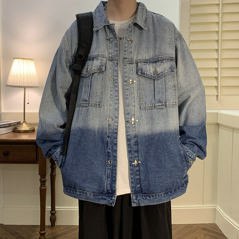 Two-tone Gradient Denim Jacket