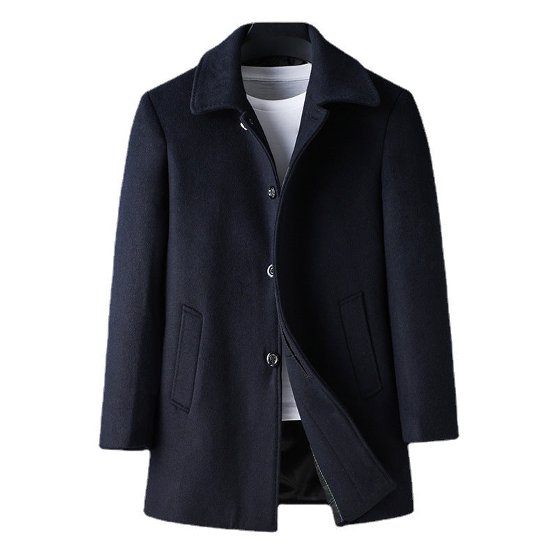 Mid-length Long Sleeve Lapel Korean Style trench coat