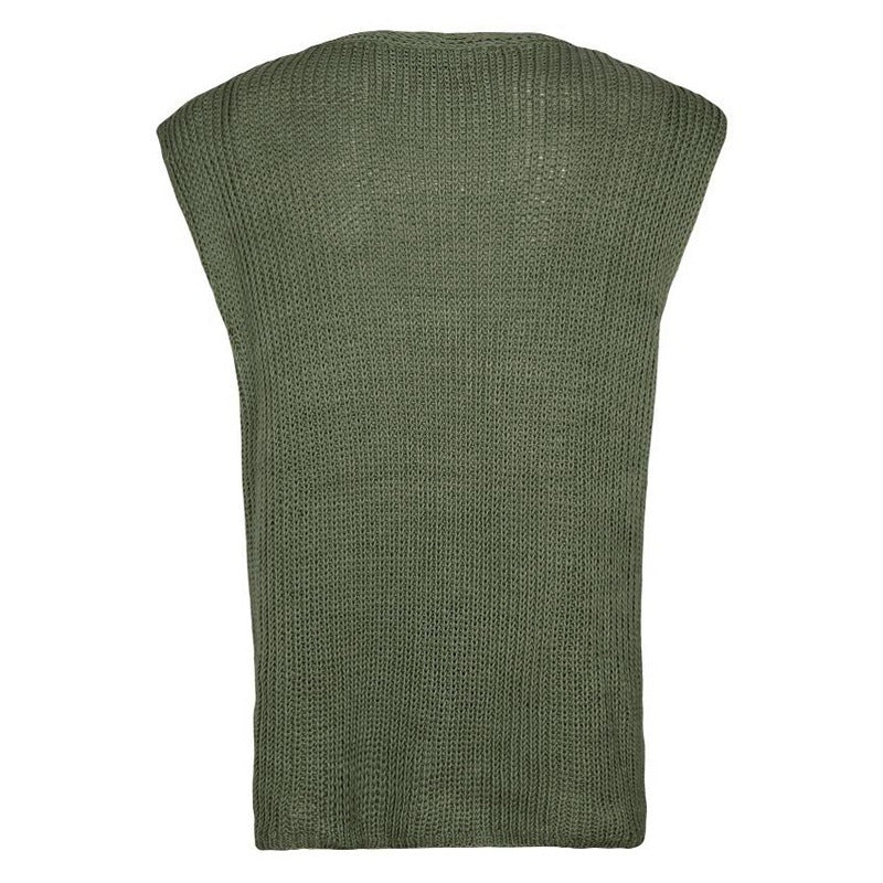 Loose Plus Size Knitted Vest Men