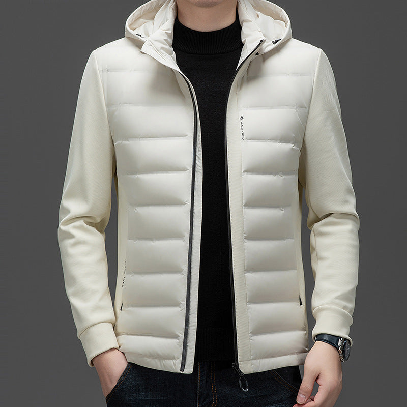 Hooded White Duck Warm Down Jacket