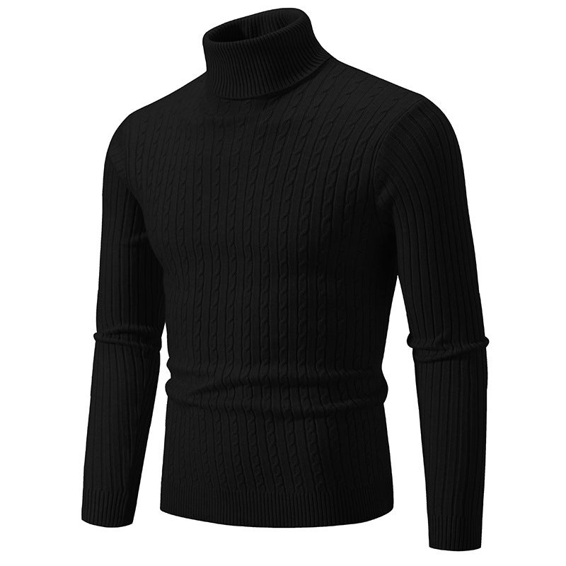 Maglione casual a collo alto da uomo