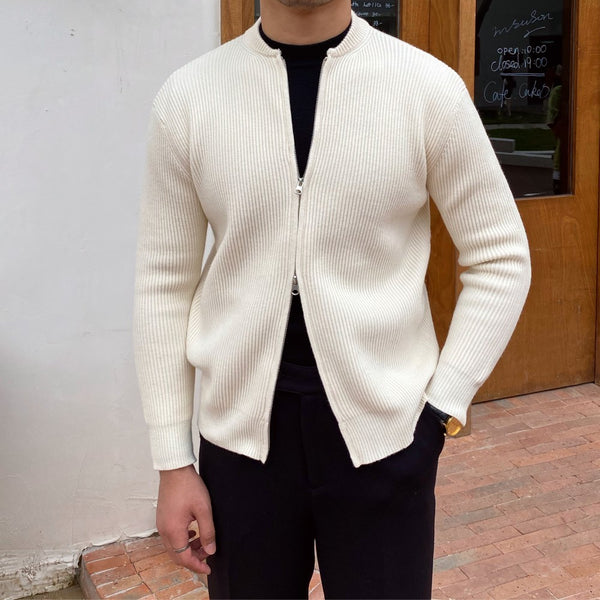 Round Neck Wool Jacket Solid Color Long Sleeve Sweaters Coat