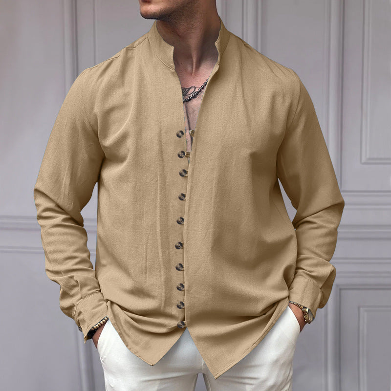 Men's Ethnic Linen Casual Loose Style Shirt