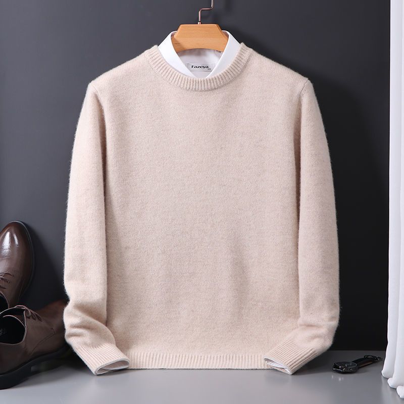 Loose Oversized Knit Bottoming Round Neck Sweater Men