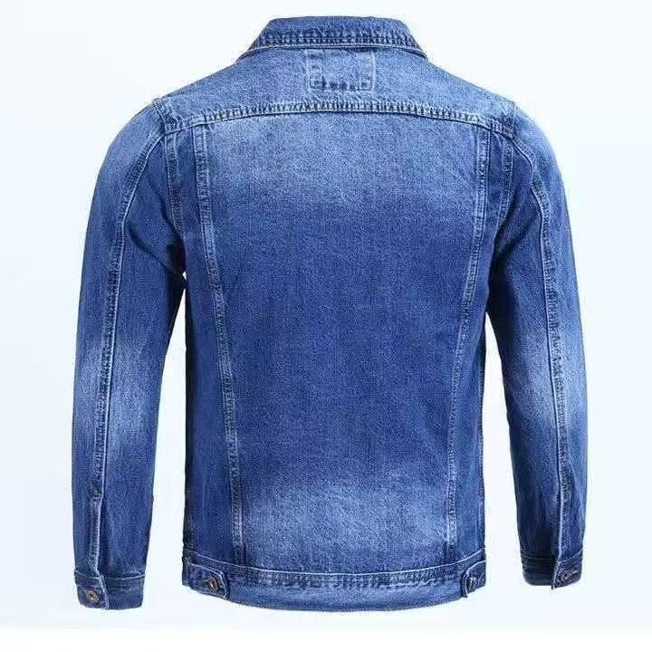 Slim fit denim jacket men