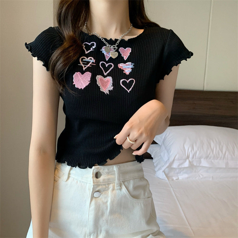 Knitted Short Sleeve T-shirt