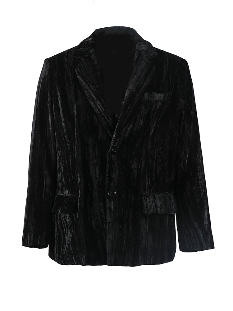 Reflective Velvet Casual Suit Jacket