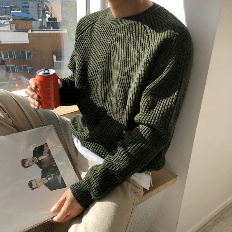 Men's Solid Color Sweater