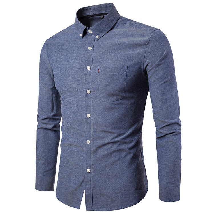 Men Slim Long Sleeve Dress Shirt