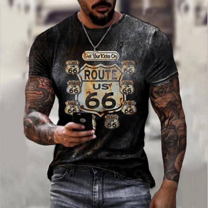 Retro Short Sleeve t-shirt Men