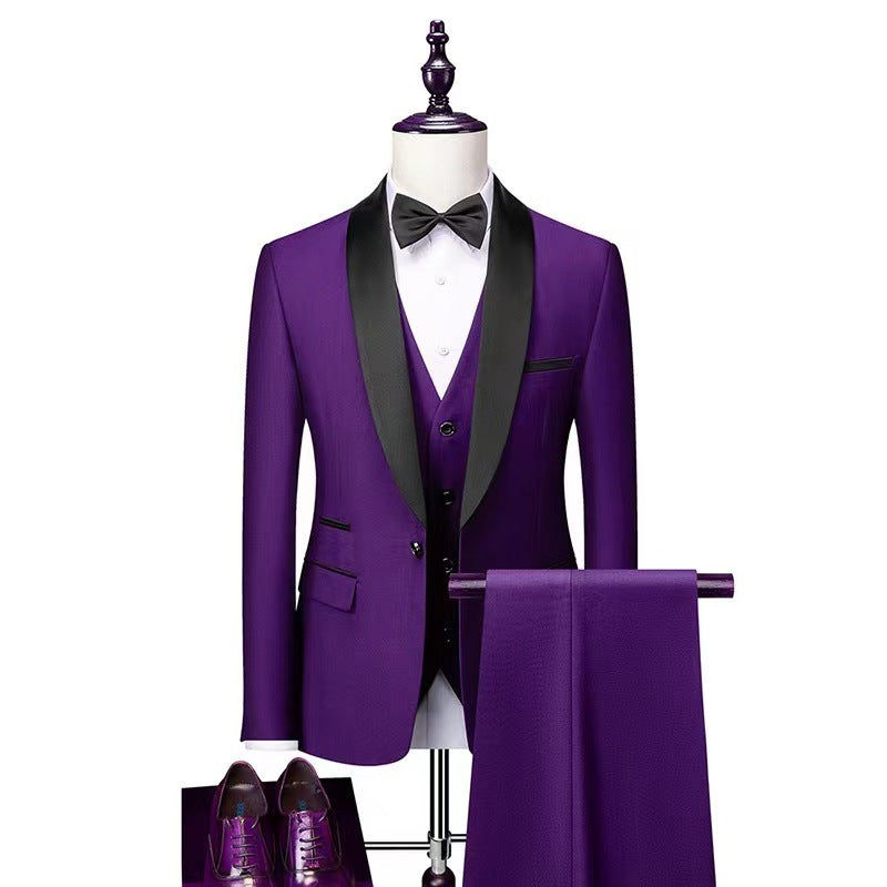 Conjunto de traje de 3 piezas para hombre, traje de esmoquin para novio de boda para hombre