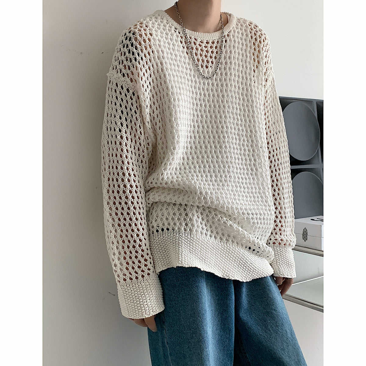 Lazy Breeze Hollow Knit sweater