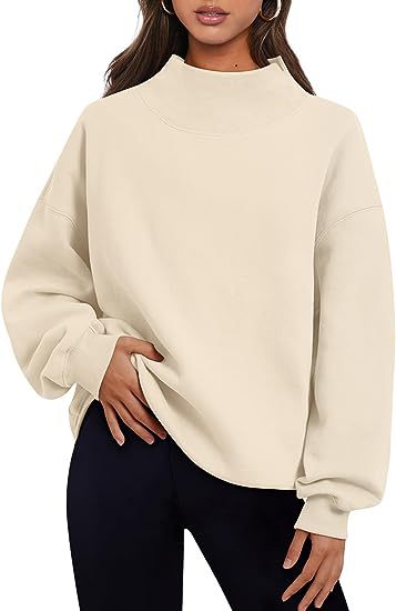 Pullover Solid Color Loose sweater tops