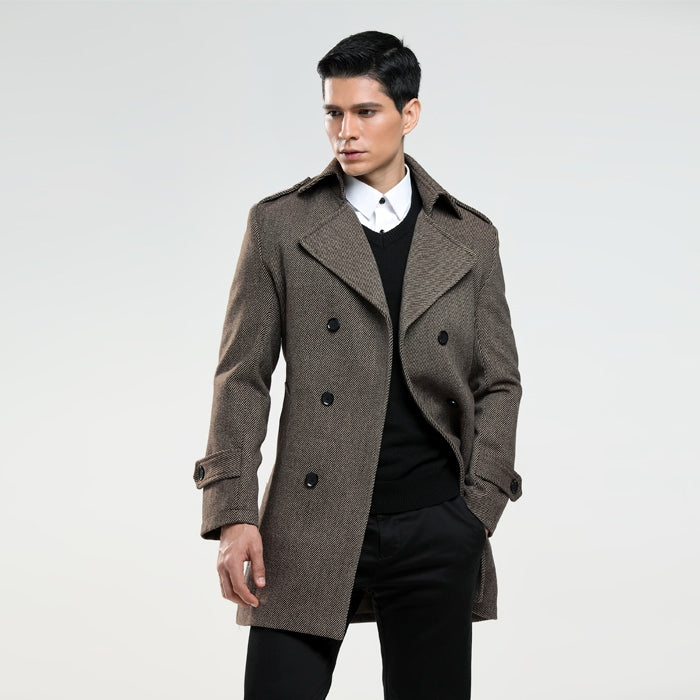 Men's Slim Woolen Coat Plus Size