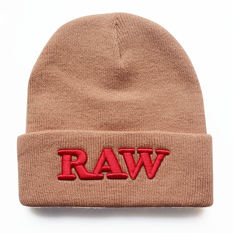 RAW Embroidery Knitted Hat