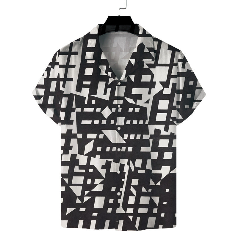 Casual Printed Short Sleeved Shirt