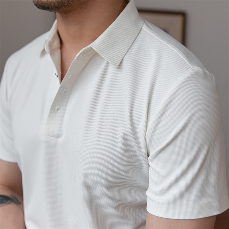 Draped Non-Iron Silky Polo