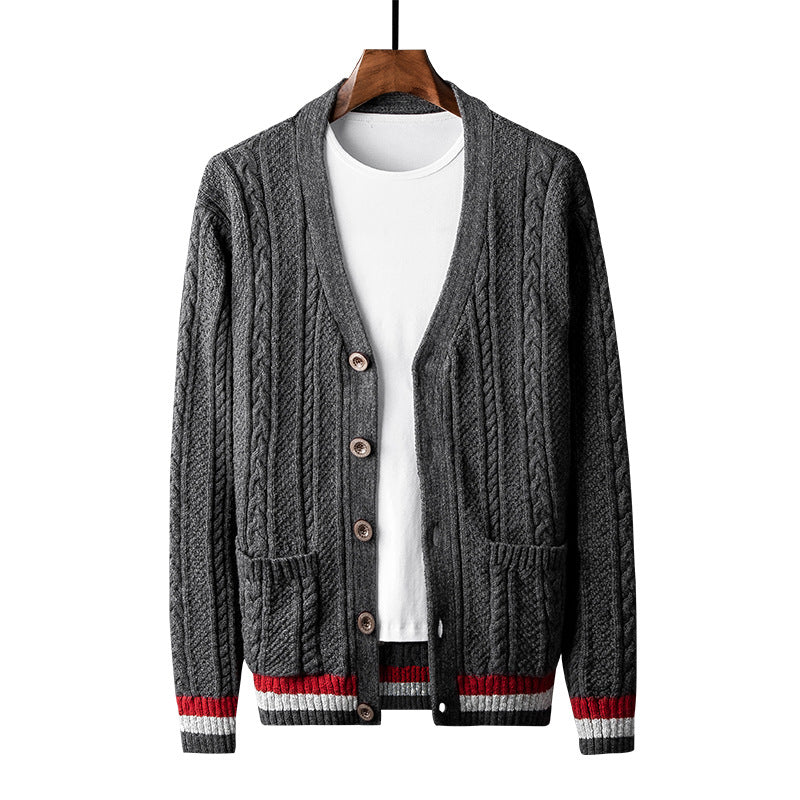 Cardigan V-neck Sweater men