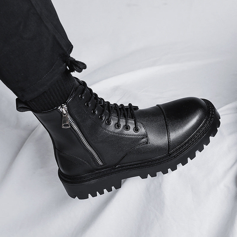 Thick-soled Martin boots for men