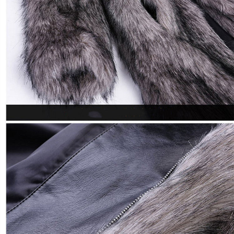 Men's Casual fur Coat With Lapel