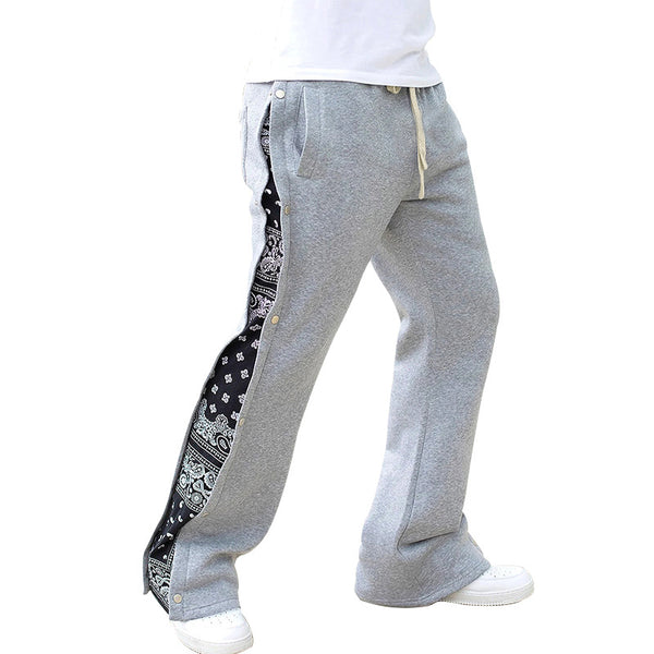 Pantalones casuales deportivos con botonadura de hip hop multilínea High Street para hombre