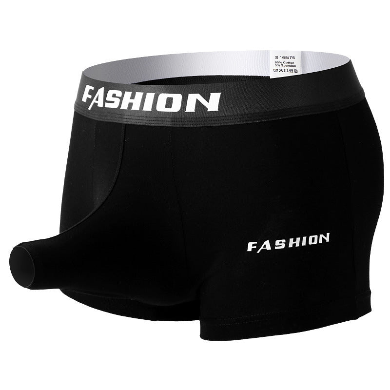 Men's Cotton Mid-waist Solid Color Breathable Underwear