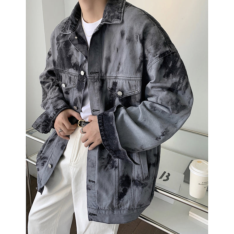 Tie-dyed Washed jacket for men