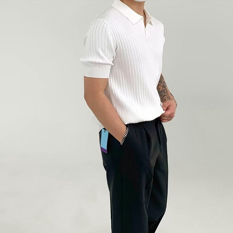 Men's Solid Color Half Sleeve Polo Shirt