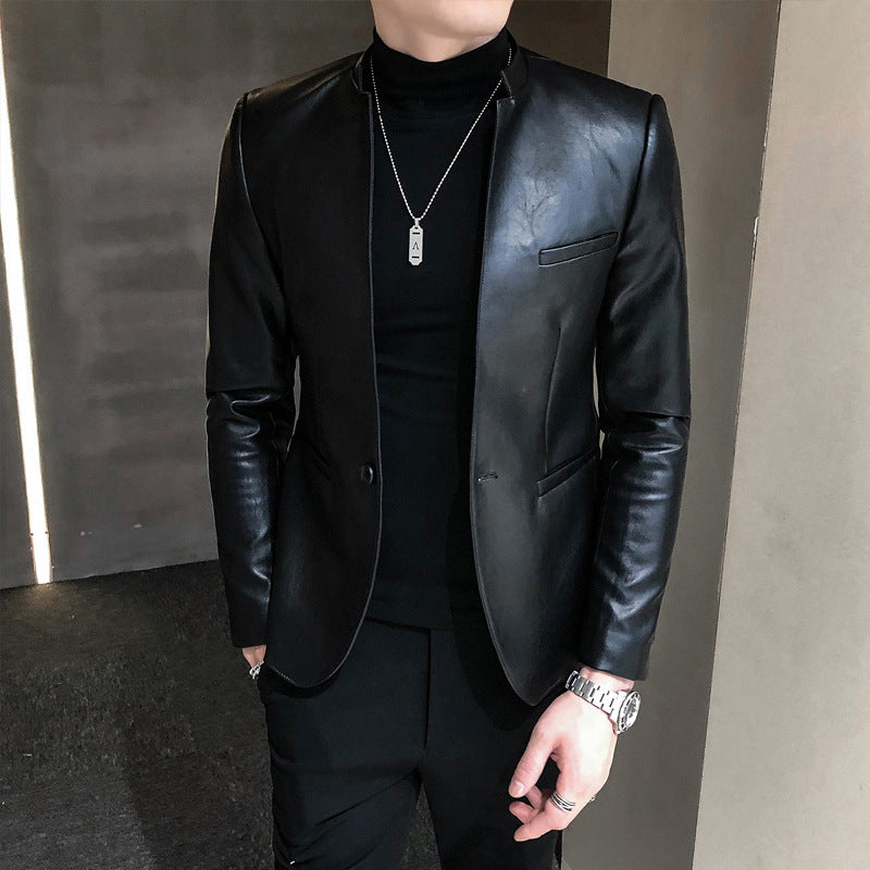 Slim stylish Leather Jacket Men