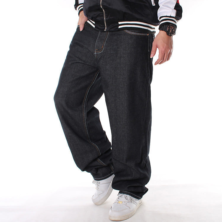 Men's Plus Size Hip-hop Printed Loose Skateboarding Pants