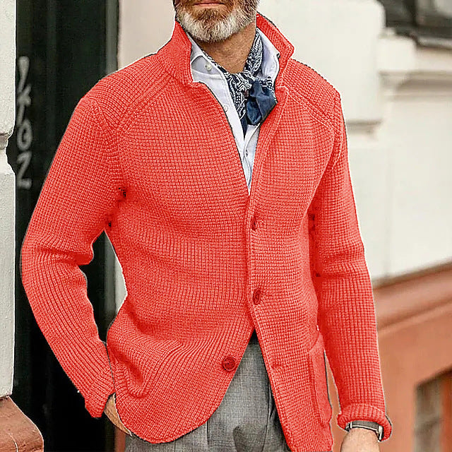 Fashionable Knitted Sweater Men's Coat