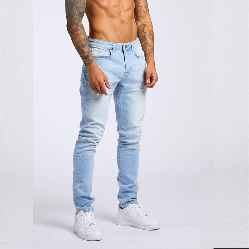 Men's Casual Slim Fit High Waist Jeans