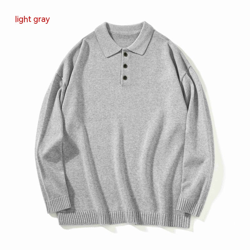 Japanese-style Retro Polo Collar Sweater