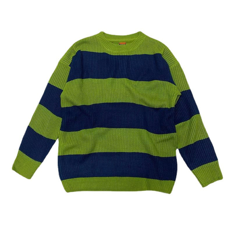 Maglione a righe stile ampio e pigro