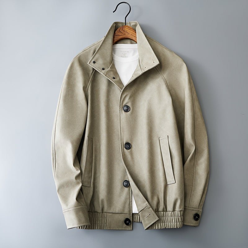 Casual Korean Retro Two-tone Men's Coat