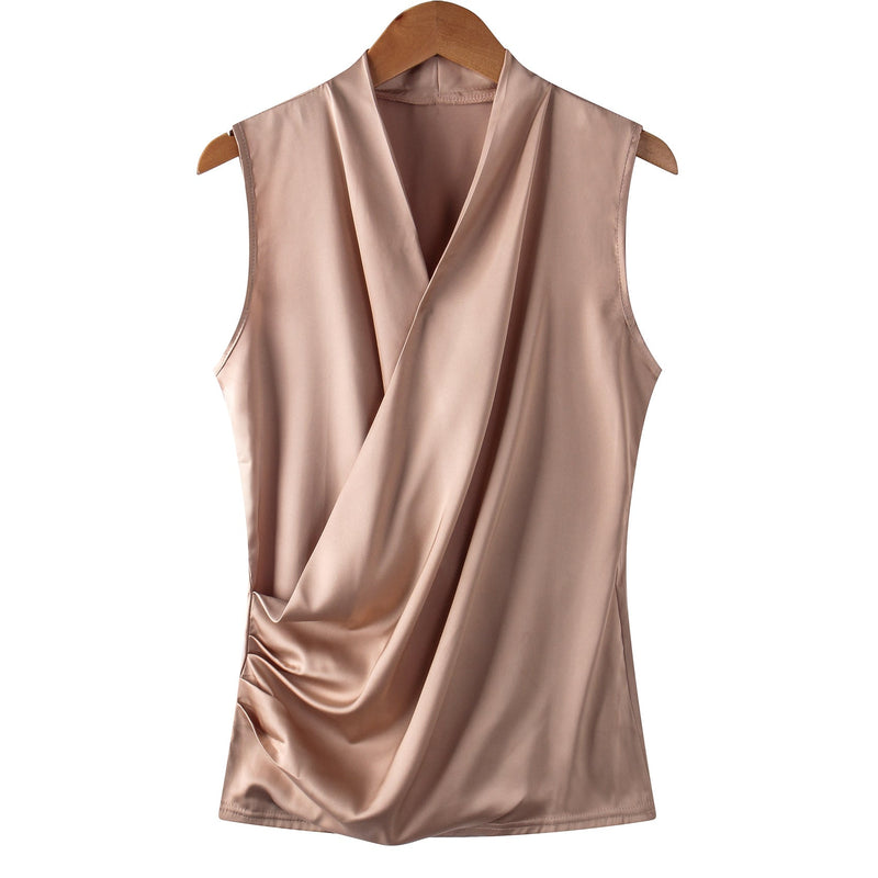 Sleeveless V-neck Top women