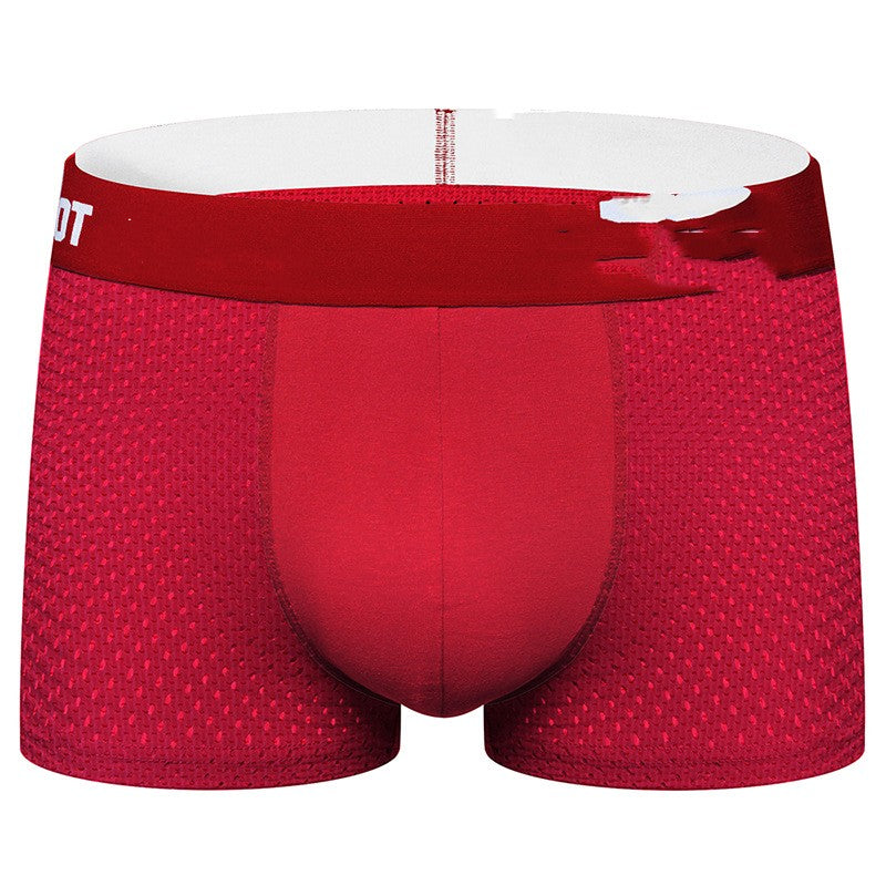 Men's Underwear Solid Color And Breathable Boxers